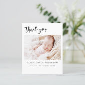 ベビーシャワーモダンミニマルサンキューカード (スタンド正面)