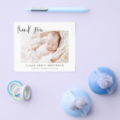 ベビーシャワーモダンミニマルサンキューカード チラシ (シングル)