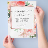 ベビーシャワーモモモザバーピーコラルフローラサインFl チラシ (手)