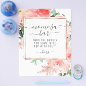 ベビーシャワーモモモザバーピーコラルフローラサインFl チラシ (シングル)