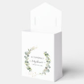 ベビーシャワーユーカリ緑のボホ素朴 フェイバーボックス (オープン)