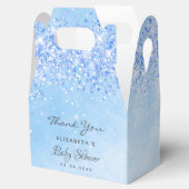 ベビーシャワーライトブルーグリッターダストボーイ感謝していユー フェイバーボックス (オープン)