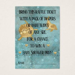 ベビーシャワーラッフルチケット/ドルフィンママ&ベビー