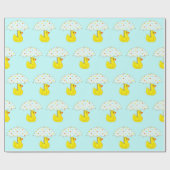 ベビーシャワーラバーダックデコールラッピング紙 ラッピングペーパー (フラット)