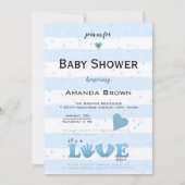 ベビーシャワーラブ男の赤ちゃん 招待状 (正面)