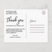 ベビーシャワーラブ＆サンクスフォト ポストカード (裏面)