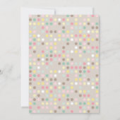 ベビーシャワーラブ  私たちのファミリーツリーで愛が育む パステル 招待状 (裏面)