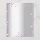 ベビーシャワーラベンダーシルバー予算招待状 チラシ (裏面)