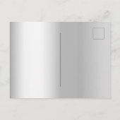 ベビーシャワーラベンダー銀ユーカリフローラ インビテーションポストカード (裏面)