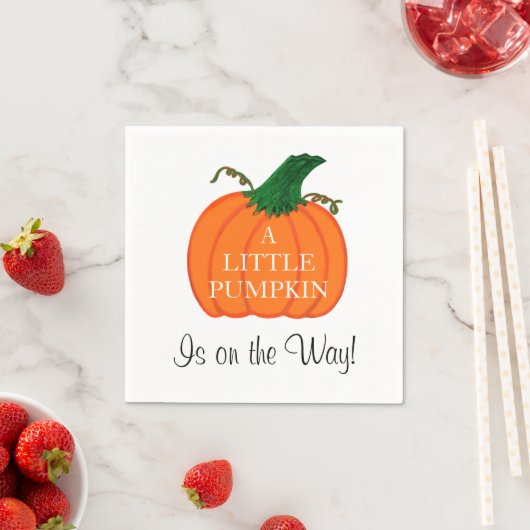 ベビーシャワーリトルカボチャ スタンダードカクテルナプキン (インサイチュ)