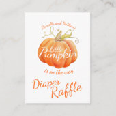 ベビーシャワーリトルパンプキンおむつくじ エンクロージャーカード (正面)