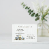 ベビーシャワーレジストリカード列車 エンクロージャーカード (スタンド正面)