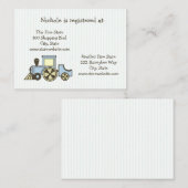 ベビーシャワーレジストリカード列車 エンクロージャーカード (正面/裏面)