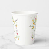 ベビーシャワーワイルドフラワーテーブルウェアのデコール紙カップ 紙コップ (右)