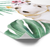 ベビーシャワーワイルドワンジャングルサファリアニマルウェルカム ポスター (角)