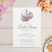 ベビーシャワーワンダーランドヴィンテージアリスinワンダーランド 招待状