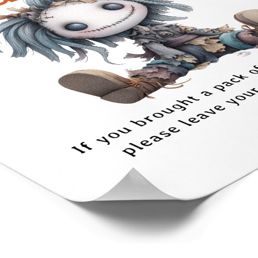 ベビーシャワーヴィレ幽霊のよく出るッジおむつラッフル ポスター (角)