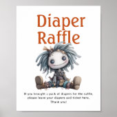 ベビーシャワーヴィレ幽霊のよく出るッジおむつラッフル ポスター (正面)