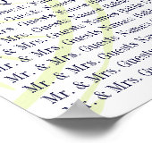 ベビーシャワーヴィンテージ自転車の客席表 ポスター (角)