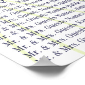 ベビーシャワーヴィンテージ自転車の客席表 ポスター (角)