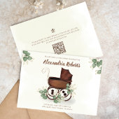 ベビーシャワーヴィンテージ車用緑 招待状