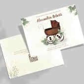 ベビーシャワーヴィンテージ車用緑 招待状