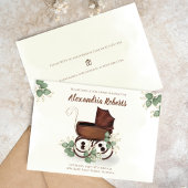 ベビーシャワーヴィンテージ車用緑 招待状