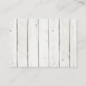 ベビーシャワー予測カード – 木素朴材 コーリングカード (裏面)