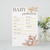 ベビーシャワー予測ゲームteddy bear 便箋 (スタンド正面)