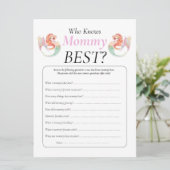 ベビーシャワー人魚海の下でママがわかる 招待状 (スタンド正面)