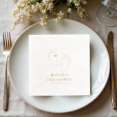 ベビーシャワー付き足プリント | パーティー 箔ナプキン