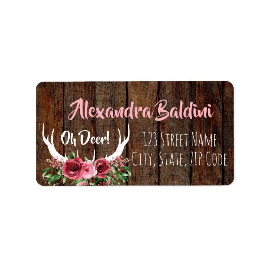 ベビーシャワー住所 シールオディア ラベル (正面)