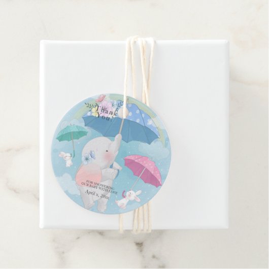 ベビーシャワー傘エレファントバンニー フェイバータグ (インサイチュ)