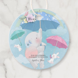ベビーシャワー傘エレファントバンニー フェイバータグ