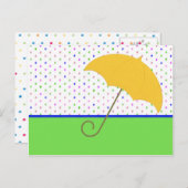 ベビーシャワー傘ポルカ インビテーションポストカード (正面/裏面)