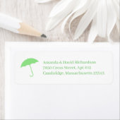 ベビーシャワー傘差出人住所ラベル ラベル (インサイチュ)