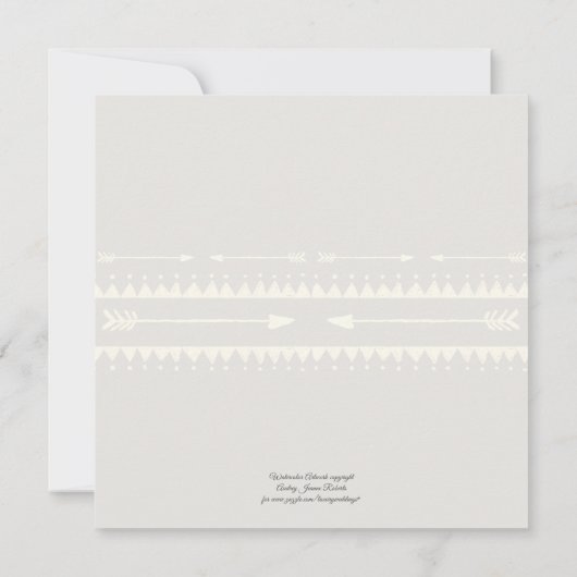 ベビーシャワー冒険スタートティーピーベアシカグレー 招待状 (裏面)