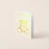 ベビーシャワー写真テンプレートサンキューティーユー金ゴールドカード 箔カード (正面)