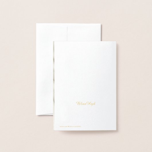 ベビーシャワー写真テンプレートサンキューティーユー金ゴールドカード 箔カード (裏面封筒付き)