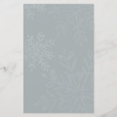 ベビーシャワー冬のスノーフレーク男女兼用クイズ (裏面)