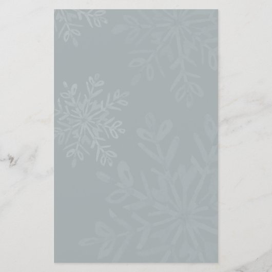 ベビーシャワー冬のスノーフレーク男女兼用クイズ (裏面)