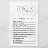 ベビーシャワー冬のスノーフレーク男女兼用クイズ (正面)