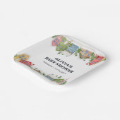 ベビーシャワー冬の雪の村 ペーパープレート (傾斜あり)