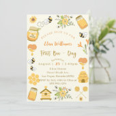 ベビーシャワー初日ビー 招待状 (スタンド正面)