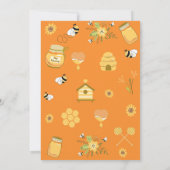 ベビーシャワー初日ビー 招待状 (裏面)