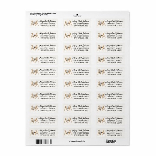 ベビーシャワー動物ベビージム玩具差出人住所 ラベル (フルシート)