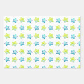 ベビーシャワー包装紙フラットシートセット3 ラッピングペーパーシート (正面)