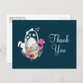 ベビーシャワー卵、フラインゴ、バニーパーティー感謝してい ポストカード (正面/裏面)