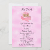 ベビーシャワー双子のエスニック·ベビーガール 招待状 (正面)