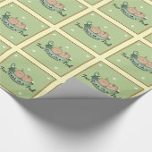 ベビーシャワー双生児ラッピング紙 ラッピングペーパー (角)